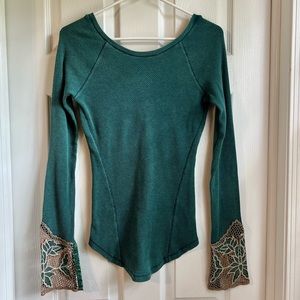 Free People Thermal - Washed Emerald Green
